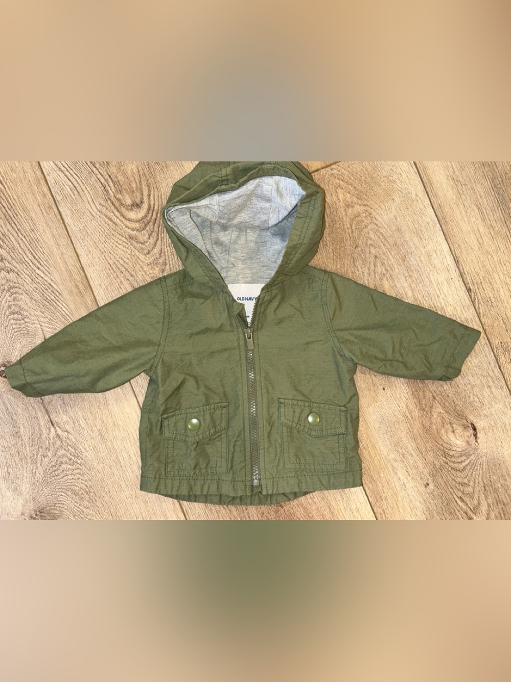 Old Navy Olive Green Hooded Toddler Jacket
